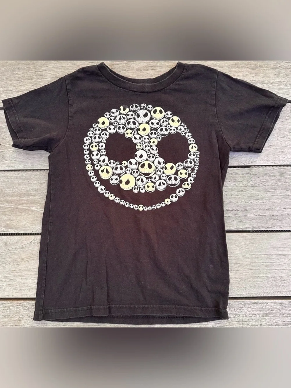 KIDS Disney Nightmare Before Christmas Jack Skellington‎ Glow-in-Dark TEE - S